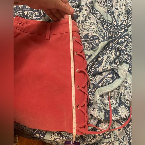 ROLLAS X AC/DC|| Morgan Vegan Suede Tie Shorts, Western Lighting bolts, Pink 30 - Picture 10 of 11